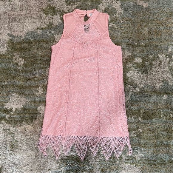 Pink Lace Tunic Dress Size Large NWOT - Picture 6 of 11